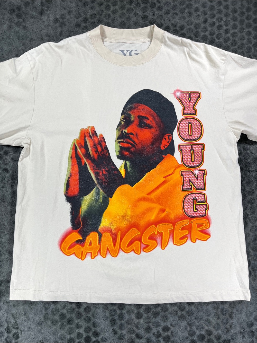 White YG "Young Gangster" Graphic Tee